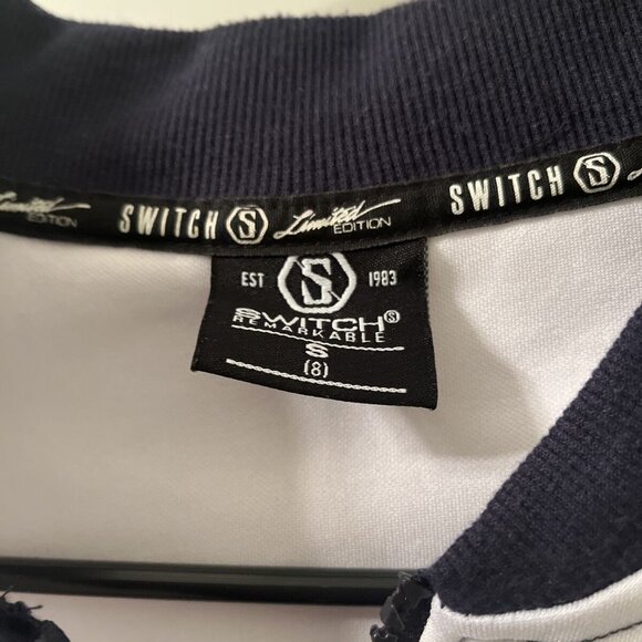 Switch Remarkable Boys Full Zip Track Jacket Billionaires Club Size S 8 Red Blue - Picture 3 of 13